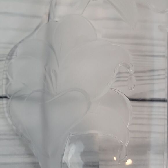 Crystal Clear Studios Lilly Glass Serving Tray Vintage 80s With Original Box - Picture 6 of 11